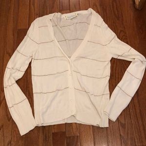 Gold striped cardigan